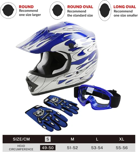 Vista 92 de SLMOTO - Casco DOT para niños y jóvenes, casco de motocross para todoterreno y calle, casco de motocicleta, casco de bicicleta de tierra, motocross