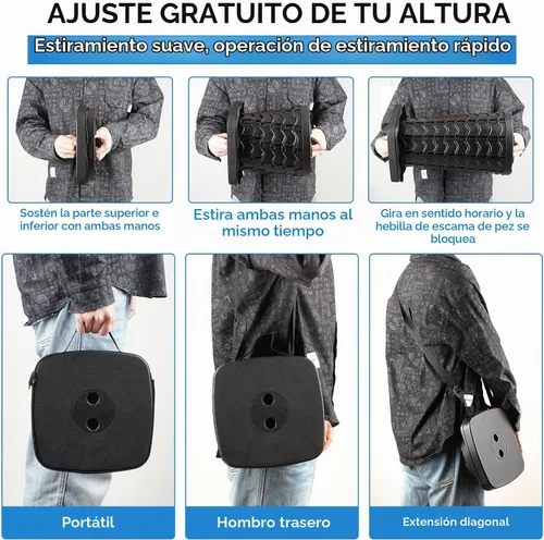 Vista 5 de aboutool Paquete de 2 taburetes plegables – Taburete plegable portátil para adultos, ligero pero resistente, capacidad de 400 libras para camping