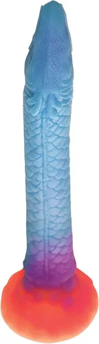 Vista 4 de CREATURE COCKS Makara Consolador de Serpiente de Silicona que Brilla en la Oscuridad para Hombres, Mujeres y Parejas. Consolador de Silicona Premium