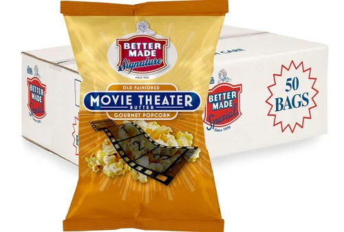Vista 4 de Better Made Palomitas de maíz con sabor a queso especial, caja de 50 bolsas de 0.625 onzas (queso cheddar)
