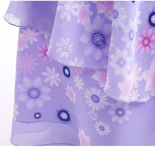 Vista 5 de Kidswant Disfraz de princesa para niñas, vestido de lujo para fiesta, elegante, con accesorios, 2-12 años