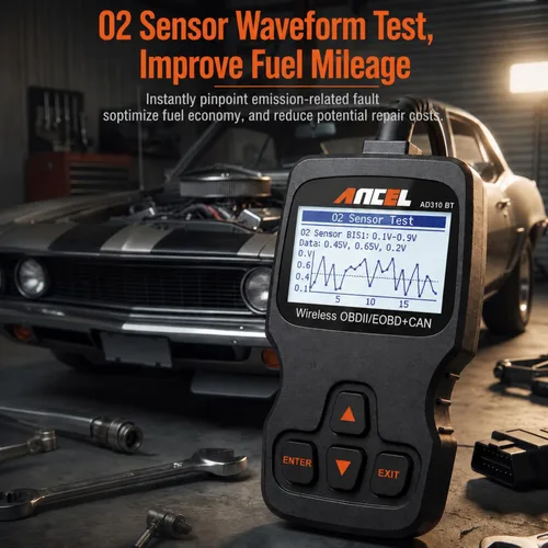 Vista 7 de ANCEL AD310BT Escáner OBD2 Bluetooth (Actualizado) - Lector de códigos del motor, escáner automotriz con aplicación premium para iOS y Android
