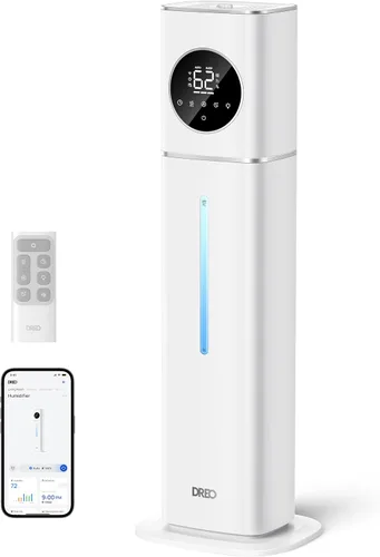 Vista 10 de DREO HM735S - Humidificador inteligente de 11 L, habitación grande, 700 pies cuadrados, humidificadores de aire de niebla fría 100H para dormitorio