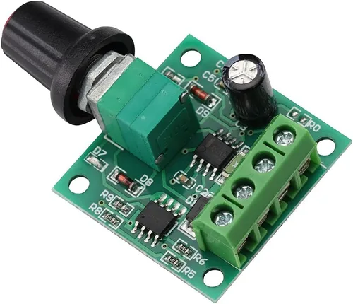 Vista 5 de Controlador de velocidad del motor DC PWM 1803BK 1803B Interruptor de controlador ajustable con perilla de control de velocidad DC 1.8v 3v 5v 6v 12v