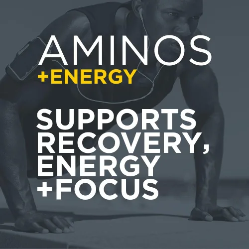 Vista 5 de Purbolics Aminos + Energía Apoya la recuperación, la energía y la concentración 95 mg de cafeína, 0 calorías y 60 porciones (azul acero)