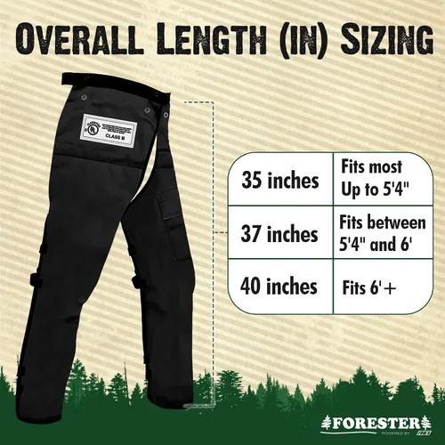 Vista 3 de FORESTER Chainsaw Chaps for Men & Women Apron-Style Chaps with Pocket & Adjustable Waist Chainsaw Safety Equipment