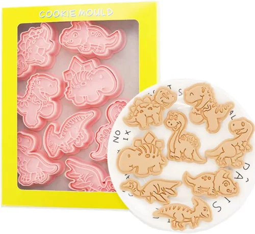 Vista 11 de Juego de 8 moldes de galletas de astronauta para hornear, moldes de galletas alienígenas, juego de moldes de galletas de meteoritos y herramientas