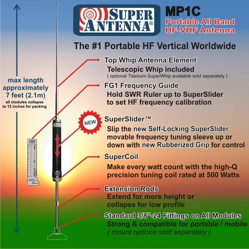 Vista 2 de MP1C All Band HF VHF - Radio de jamón portátil MP1
