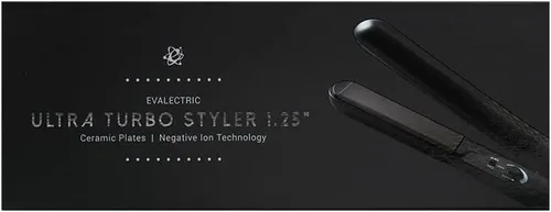 Vista 4 de Evalectric Ultra Turbo Styler - Plancha plana de cerámica de 1.25 pulgadas con placas flotantes, alisador de pelo de doble voltaje, tecnología
