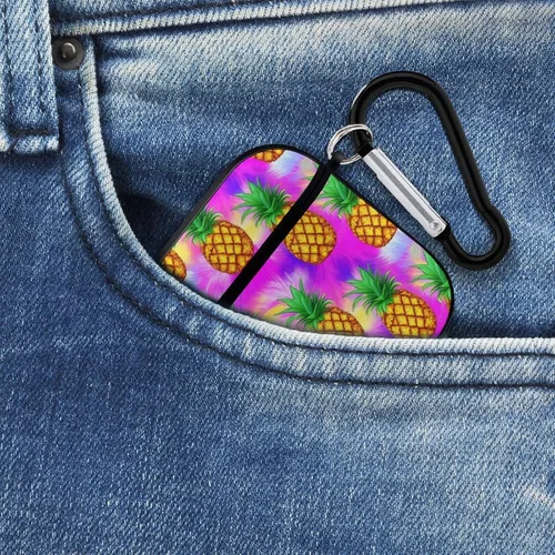 Vista 8 de Funda con diseño tropical de piñas de neón para AirPods, TPU a prueba de golpes, compatible con AirPods 2 y 4