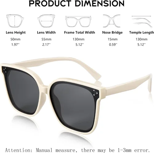 Vista 7 de FEISEDY Gafas de sol cuadradas polarizadas para niños y niñas, con protección UV, estilo clásico, B2316