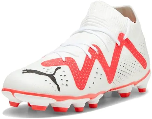 Vista 2 de PUMA Future Match Firm Ground/suelo artificial (niño pequeño/niño grande) Puma Blanco/Puma Negro/Orquídea de fuego, 1 niño pequeño M