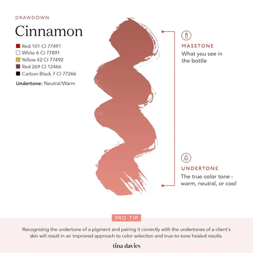 Vista 7 de Pigmentos profesionales para labios de Tina Davies Envy & Lust - Maquillaje labial permanente - Colores que cicatrizan fieles al tono - Alta Canela