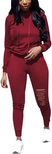 Vista 2 de Nimsruc Conjuntos de dos piezas para mujer, conjuntos casuales de pantalones de manga larga