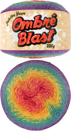 Vista 63 de JubileeYarn - Hilo Ombré Blast (7.76 oz/torta de algodón para bebé, 1 torta)