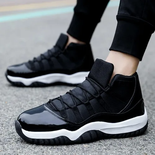 Vista 4 de MODGE Zapatos deportivos de baloncesto de caña alta para hombre, ligeros, transpirables, antideslizantes, que absorben los golpes