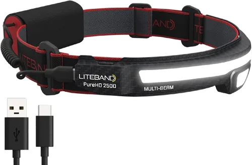 Vista 13 de OPTIMAL VENTURES LITEBAND PRO - Linterna frontal LED recargable multihaz, 1000 lúmenes, haz ancho de 210° + punto enfocado, compatible con casco