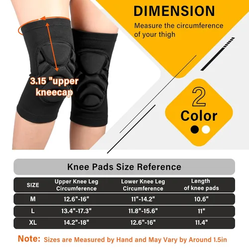 Vista 2 de Haysandy 8 pares de rodilleras a granel, almohadillas transpirables de voleibol con esponja gruesa para adultos, jóvenes, mujeres y hombres