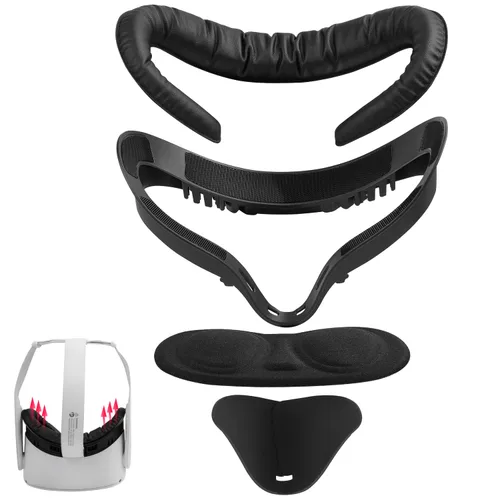 Vista 2 de TechKen VR Face Pad for Oculus Quest 2 and Charging Station for Quest 2