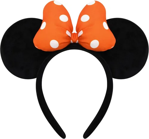 Vista 7 de ODOCARE Handmade Mouse Ears Headband for Women and Ladies, Polka Dot Bow Mini Ears Costume Accessories