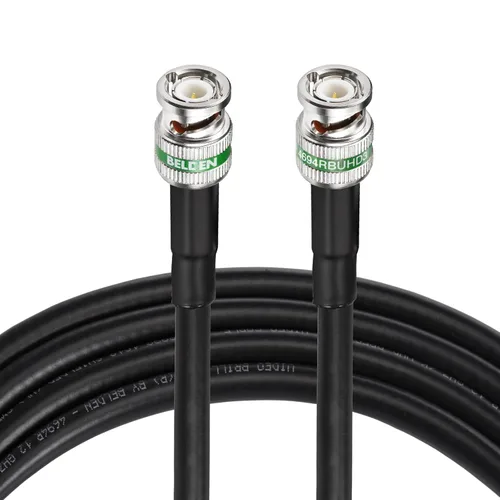 Vista 12 de Superbat Cable SDI 12G de 3 pies 4K UHD Belden 4694R BNC macho a macho Cable de 75 ohmios compatible con video 6G-SDI 12G-SDI 4k/8k para Blackmagic