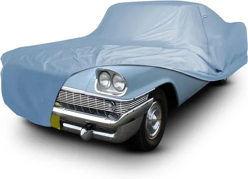 Vista 36 de iCarCover Funda de automóvil personalizada Premium para Chrysler Imperial 1957-1975, resistente, impermeable, para todo tipo de clima, lluvia Negro