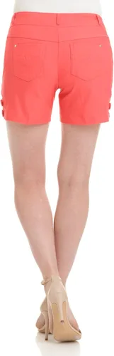 Vista 3 de Pantalón corto Ease Into Comfort de Rekucci, elástico, con efecto adelagazante, sin cierre, fácil de poner, entrepierna de 5 pulgadas