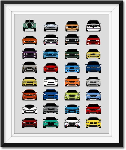 Vista 33 de Custom Car Posters Póster hecho a mano compatible con Mercedes-Benz Impresión de Evolución Arte de Pared Decoración Mejor de las Generaciones