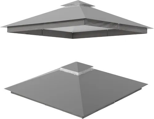 Vista 20 de LAUSAINT HOME - Cenador para exteriores de 8 x 8 pulgadas con cortinas Caqui