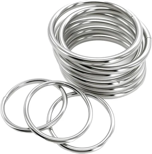 Vista 12 de Anillos de metal Ewparts para manualidades 1 pulgada 30 unidades Pequeñas Anillos de metal de acero inoxidable soldados Grosor de 4 mm Anillo O