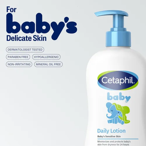Vista 6 de Cetaphil Baby Daily Loción Orgánica Caléndula Piel Sensible 13.5 oz