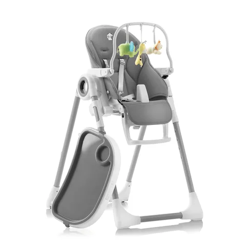 Vista 8 de Silla alta para bebé ajustable a 7 alturas diferentes - Sillas altas plegables para bebés y niños pequeños - Silla para comer de bebé - Azul