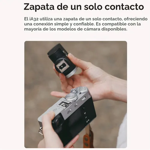Vista 6 de Godox Mini cámara flash IA32, Speedlite GN15 con 8 niveles de potencia de flash 1/128-1/1, control óptico S1/S2 para Fuji, para Canon, para Nikon