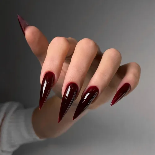 Vista 9 de Paquete de 6 144 uñas acrílicas de Halloween a presión, uñas postizas reutilizables de cobertura completa, uñas postizas adhesivas con pegamento