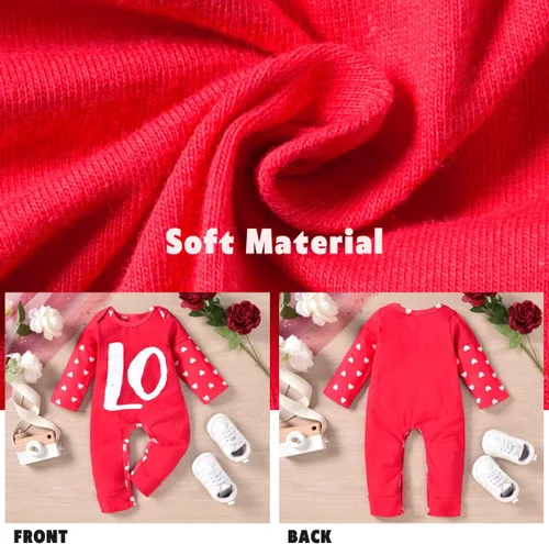 Vista 7 de Aalizzwell Trajes a juego para el día de San Valentín para bebés, hermanos, hermanas, ropa para hermanos