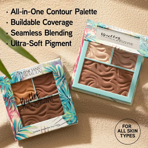 Vista 2 de Physicians Formula Paleta de contorno de bronceador de mantequilla, media/oscura