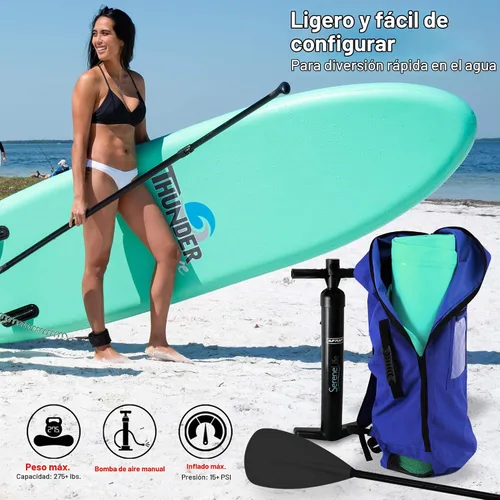 Vista 3 de SereneLife Tabla de Stand Up Paddle Inflable con Accesorios SUP Premium – Diseño Amplio y Estable con Almohadilla de Cubierta EVA Antideslizante