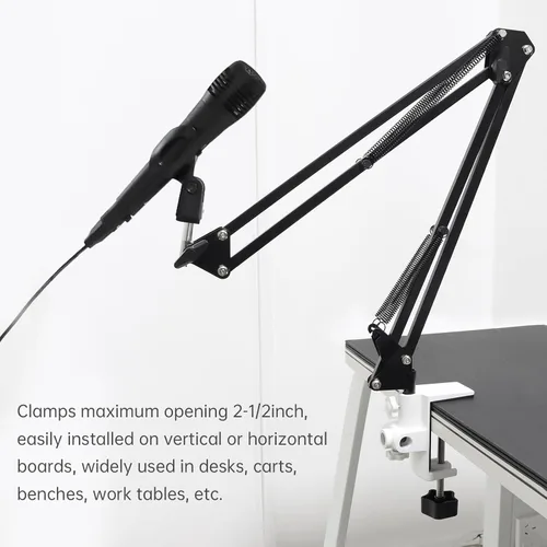 Vista 7 de RTNLIT Abrazadera de Lámpara de Escritorio, Abrazadera de Montaje de Mesa de Metal de 4 Agujeros de 1/2 Pulgadas, Abrazadera C Universal para Luz
