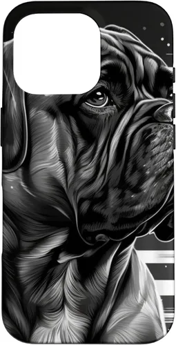 Vista 20 de iPhone 16 Bullmastiff Dog Black And White American Flag Bullmastiff Case