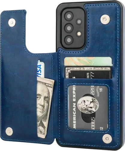 Vista 132 de ONETOP - Funda tipo cartera para Samsung Galaxy S22 con tarjetero, color negro Kickstand,ID/Cash Holder,Case Wallet with Card Slots,Double