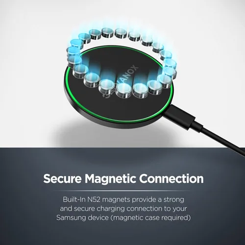Vista 7 de Cargador magnético para Samsung, carga inalámbrica rápida para Galaxy S26 Ultra, S25 S24 Plus y dispositivos Android - USB tipo C (6 pies)