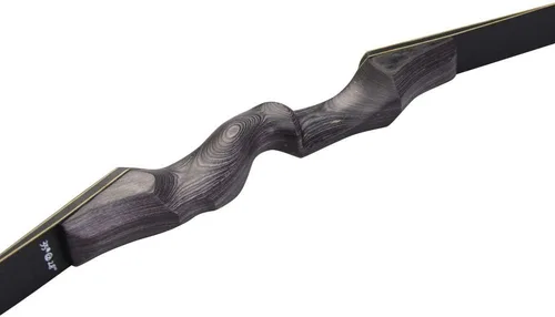 Vista 6 de Tiro con arco recurvo de 59.8 in de arco tradicional de caza de arco largo de madera 30 – 60 libras para la práctica de tiro, la competencia