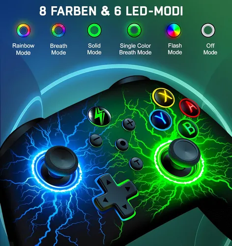 Vista 2 de Wireless Switch Controller for Nintendo Switch ControllerSwitch LiteSwitch OLED, Rgb Switch Pro controller for Windows PC IOS Android,Switch Remote
