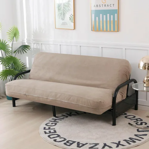 Vista 5 de OctoRose Funda para colchón de 39 x 75 x 8 pulgadas, 3 cremalleras laterales clásicas de microgamuza suave, funda de colchón para sofá cama