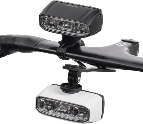 Vista 8 de Barra de luz LED súper brillante para bicicleta eléctrica – 1200 lúmenes con luz alta/baja, 5 modos, USB-C recargable, montaje universal