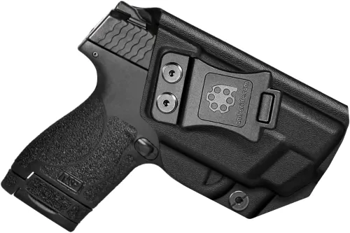 Vista 23 de Amberide IWB Funda Kydex para S&W M&P, Shield CT Laser, Shield Plus, Shield M1.0, Shield M2.0 3.1, EZ 0.354 in, EZ 380, Ecualizador, Guardaespaldas