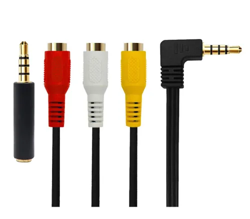 Vista 10 de QiCheng&LYS Cable de video RCA a RCA AV, 3RCA macho a 3RCA macho, cable AUX de audio estéreo para teléfonos inteligentes, MP3, tabletas, altavoces