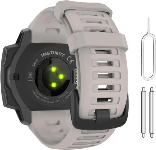 Vista 18 de MoKo - Correa de silicona compatible con Garmin Instinct e Instinct 2 Verde militar