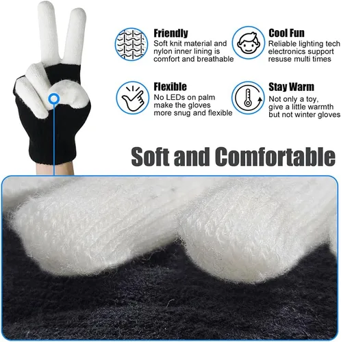 Vista 5 de Luwint Cool Toys - Guantes LED para niños y niñas de 3-5, 4-6 años, regalos de Navidad iluminados para niños
