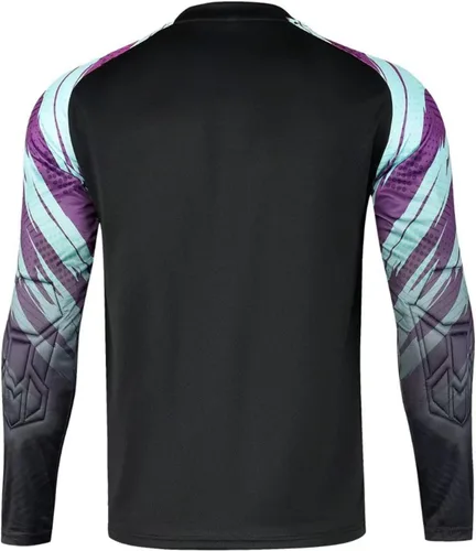 Vista 4 de Fldy Conjunto de camiseta y pantalones de portero acolchados para hombre para adultos y niños, camiseta de portero de fútbol de manga larga, kit